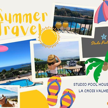 לה קרואה-ואלמר Studio Pool House Vue Mer Panoramique Amazing Sea View Wifi Linge Linen Inclut Aircondition מראה חיצוני תמונה