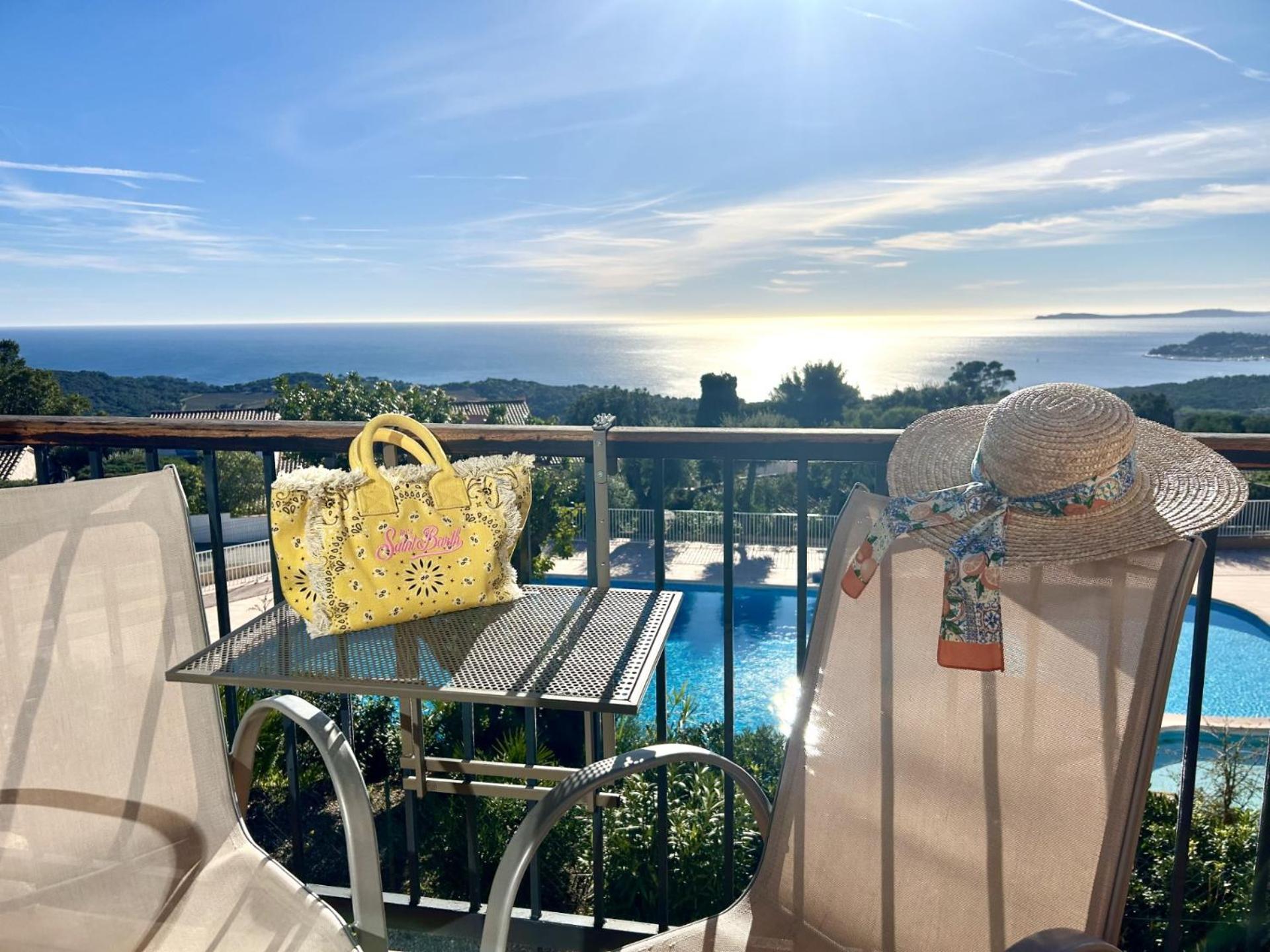 לה קרואה-ואלמר Studio Pool House Vue Mer Panoramique Amazing Sea View Wifi Linge Linen Inclut Aircondition מראה חיצוני תמונה